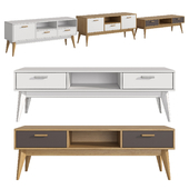 Furniture collection Nordic Scandi / Snow / Gray No. 2 TV stands