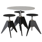 Screw Stool and Screw Table by Tom Dixon