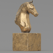Скульптура головы лошади