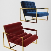Channeled Gold finger Lounge Chair