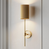 Fluted Gold Wall Sconce by Cb2 Exclusive