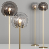 Marc Wood Studio Pleated Crystal Floor Lamps