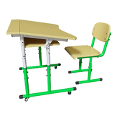 School desk school student&#39;s + student&#39;s chair (set). Furniture for school