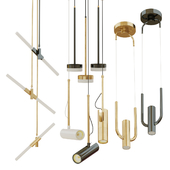 Set of suspended lamps five
