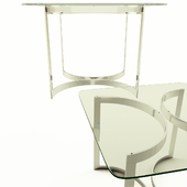 Chrome and Glass Dining Table