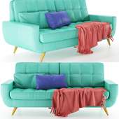 home elegance fabric sofa,teal