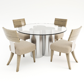 Dining table and chair "Bernhardt"