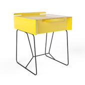Mello Sled End Table with Storage
