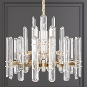 Restoration Hardware BONNINGTON 3-TIER CHANDELIER 24 Nickel