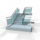Лестница со стеклянными перилами