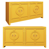 Chest of drawers Cannes 4 Door Credenza with Oval Knob Pulls