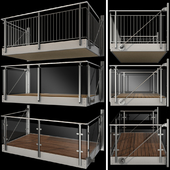 Металлический балкон (3 вида консольных балконов)