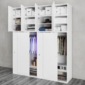 Ikea | Ophus Wardrobe with Sliding Door and 8 Drawers