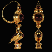 Gold dove earrings Greece 150-100 BC