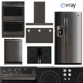 GE Profile 5 Piece Kitchen Appliance V-Ray