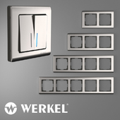 OM Metal frames for sockets and switches Werkel Metallic glossy nickel