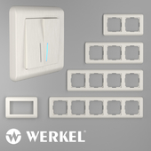 OM Plastic frames for sockets and switches Werkel Stream mother-of-pearl