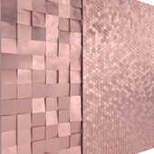 Rose Gold Panels Cubes & Hexagons