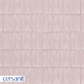 Плитка Cersanit Pudra кирпич, рельеф, розовый, 20x44 PDG074D
