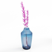set vases-No4- Glass blue Vase