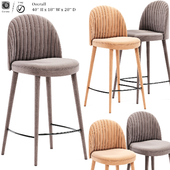 Mauricette ecru Bar Stool