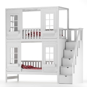 Кровать детская Палацо с лестницей-комодом