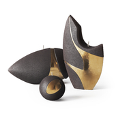 Amorphous Brass Sculptural Candle Collection 01