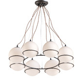 Yosemite Periwinkle Collection Eight Light Ball Chandelier