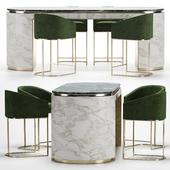bar stools with oval table