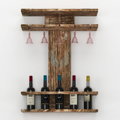 Rustic Wood Wine Rack