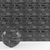 Decorative black brick wall