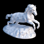 3D Printable Horse Statue
