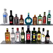Alcohol set, home bar