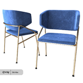 Ebony royal blue armchairs