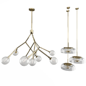 Sycamore Chandelier & Nuura Blossi LED Pendant Lights