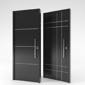 modern black door