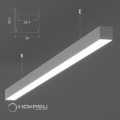 Hanging linear luminaire HOKASU S35