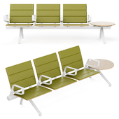 Poltrona Frau Flair Airport Seating System Green