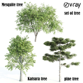 set of tree013 vray