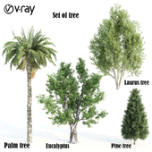 set of tree-11-vray
