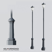 Outdoor decorative cast lighting pole Konevets 03