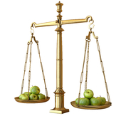 Brass Library Scales & Pedestal