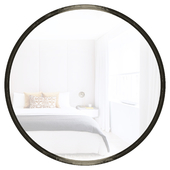 Travis Round Black Wall Mirror