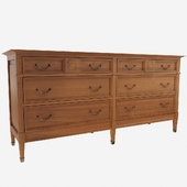 GRANGE Directoire Double-fronted 6-drawer chest