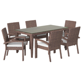 Rattan Outdoor Table Chair Set