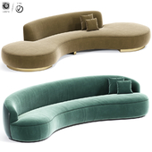 Pierre Augustin Rose Sofa And Serpentine Sofa Vladimir kagan