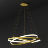 Подвесной светильник ULIGHT haloin Gold (3 кольца)