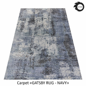 Indian carpet from art silk "GATSBY RUG" NAVY