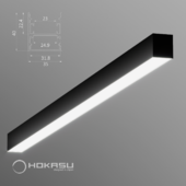 Накладной линейный светильник HOKASU 35/40 Up&down (чёрный)