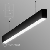 Подвесной линейный светильник HOKASU 35/56 (черный)